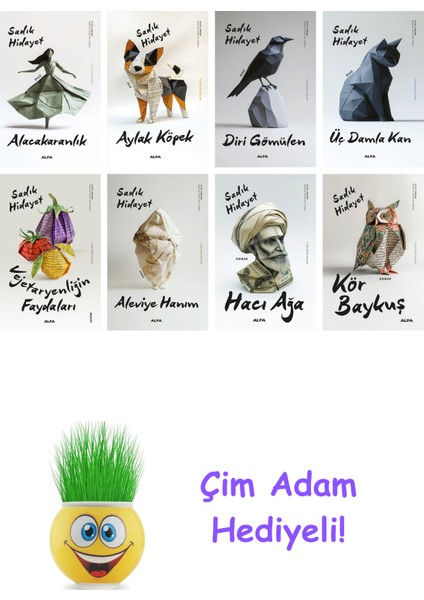 Sadık Hidayet 8 Kitap Seti + Çim Adam Hediye