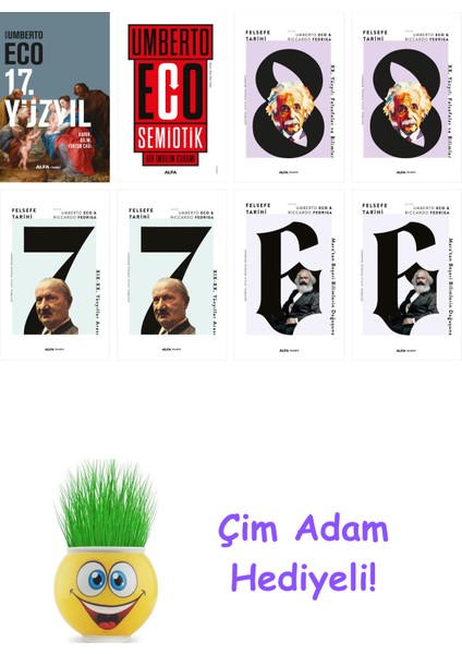 Umberto Eco 8 Kitap Seti + Çim Adam Hediye