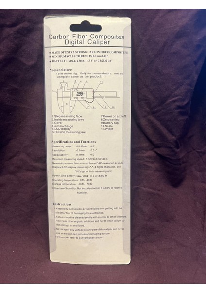 Carbon Fıber Composıtes Dıgıtal Calıper Elektronık Hassas Ölçüm Aleti (Lcd Ekranlı) modelleri