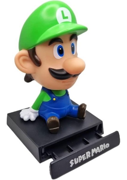Süper Mario Kardeşler Luigi Anime Sallanan Kafalı Figür Biblo Telefon Tutucu Dekoratif Masa Süsü modelleri
