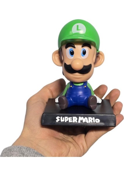 Süper Mario Kardeşler Luigi Anime Sallanan Kafalı Figür Biblo Telefon Tutucu Dekoratif Masa Süsü fırsatları