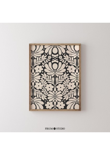 Norveç Halk Duvar Sanatı, Bej ve Siyah Iskandinav, Norveç Halk Sanatı fiyatları