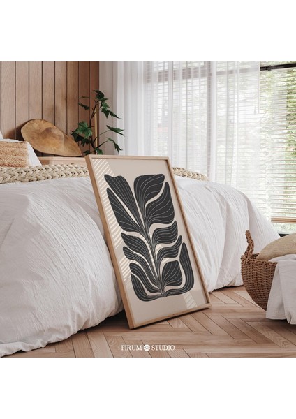 Siyah Organik Botanik Sanatı, Oturma Odası Için Minimalist fiyatları