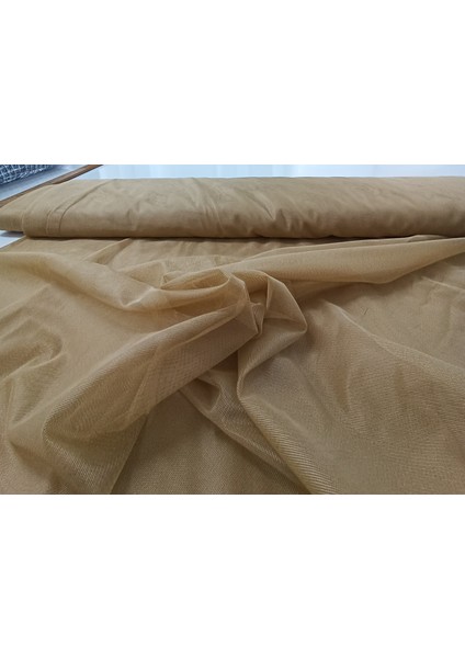 Dökümlü Düz Tül Perde - Koyu Hardal - Pileli Dikim 1x2,5 Pile - HRKL500 fırsatları