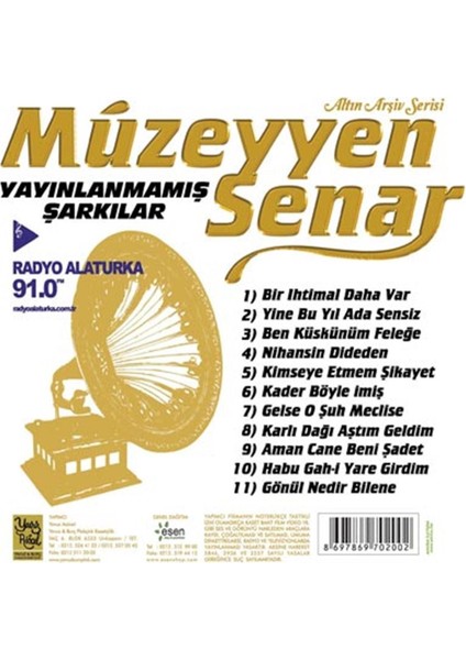 Müzeyyen Senar Yayınlanmamış Şarkılar - CD fiyatları