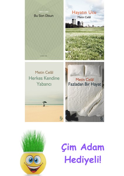 Metin Celal 4 Kitap Seti + Çim Adam Hediye