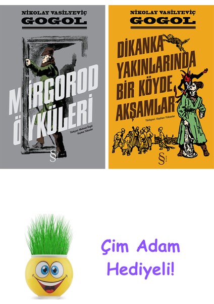 Nikolay Vasilyeviç Gogol 2 Kitap Seti + Çim Adam Hediye