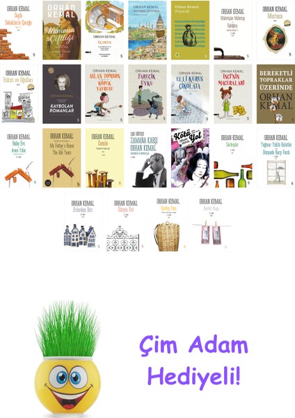 Orhan Kemal 25 Kitap Seti + Çim Adam Hediye