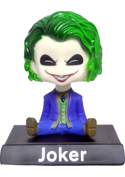 The Joker Villain’s Edition Anime Sallanan Kafalı Figür Biblo Telefon Tutucu Dekoratif Masa Süsü Yşl