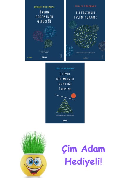 Jürgen Habermas 3 Kitap Seti + Çim Adam Hediye