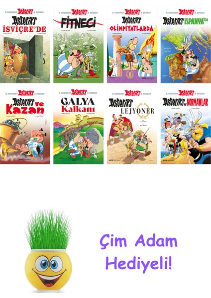 Rene Goscinny 8 Kitap Seti + Çim Adam Hediye