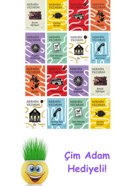Nermin Yıldırım 16 Kitap Seti + Çim Adam Hediye