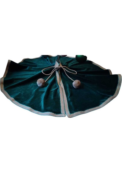 , Yılbaşı Çam Ağacı Altı Örtüsü, Çam Ağacı Ayak Halısı Örtüsü, Yeşil Renk, Kadife 80 cm fiyatları