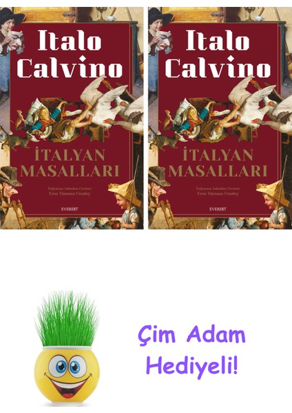 Italo Calvino 2 Kitap Seti + Çim Adam Hediye