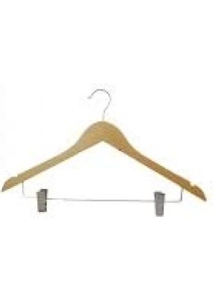 Maşalı Ahşap Elbise Askısı Tekli (4887)