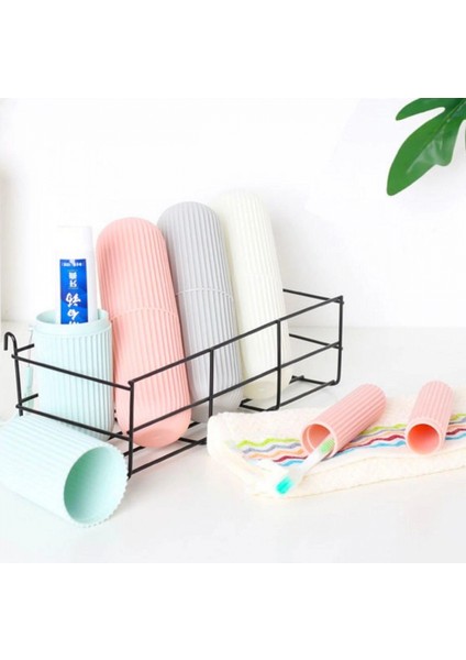 Seyahat Tipi Diş Fırçası Gözlük Makyaj Fırçası Için Çok Amaçlı Silindir Saklama Kutusu Ipli (4887) fırsatları