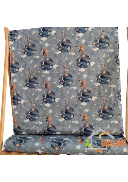 Uzayda Ayıcık Desenli, Çocuk ve Bebek Için, Su ve Leke Itici Panama Keteni Küçükçalık Premier Duck Kumaş Bezi 100X180 fırsatları