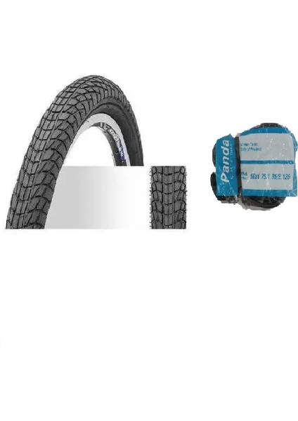 16 Jant 16X1.75 (47-406) Bisiklet Dış Lastiği Yol Tipi H-537 + Panda Iç Lastik Seti