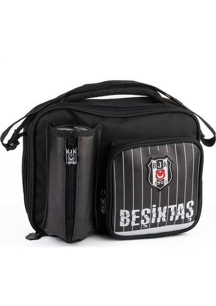 Me Team Ince Çubuk Desenli Suni Deri Beslenme Çantası