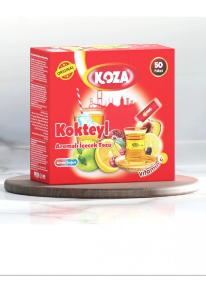 Koza Tek Içimlik Kokteyl Aromalı Toz Içecek 50'li