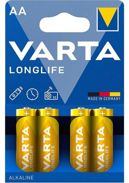 Varta Longlife Aa 4'lü Alkalin Kalem Pil