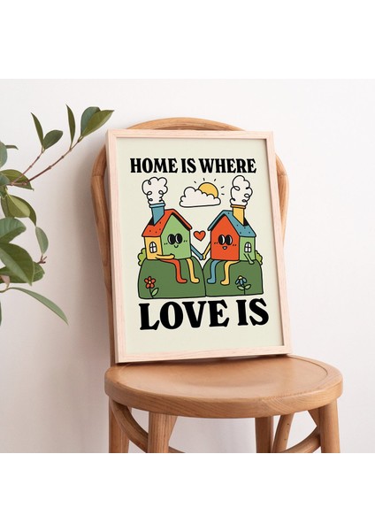 Renkli Ev Hediyesi, Eve Taşınma Hediyesi, Maksimalist Çocuk Baskısı, Evim Güzel Evim, Kreş Gökkuşağı Baskısı indirimleri