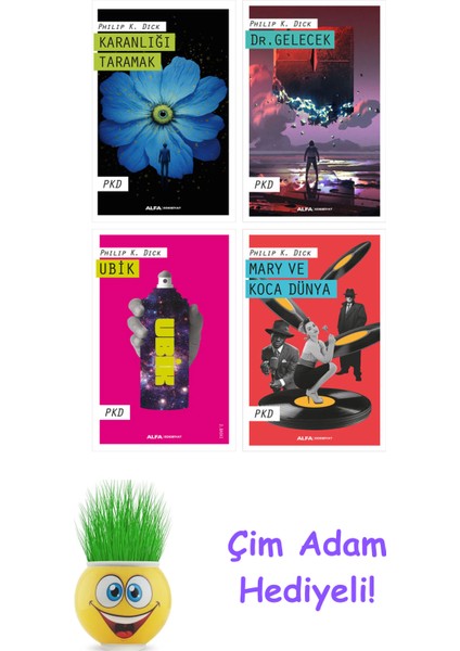 Philip K. Dick 4 Kitap Seti + Çim Adam Hediye