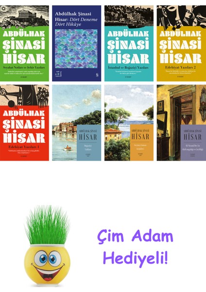 Abdülhak Şinasi Hisar 8 Kitap Seti + Çim Adam Hediye