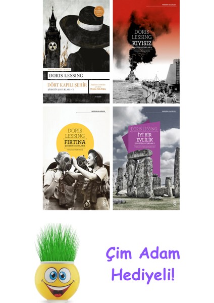 Doris Lessing 4 Kitap Seti + Çim Adam Hediye
