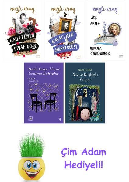 Nazlı Eray 5 Kitap Seti + Çim Adam Hediye