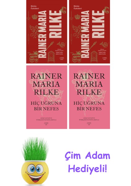 Rainer Maria Rilke 4 Kitap Seti + Çim Adam Hediye
