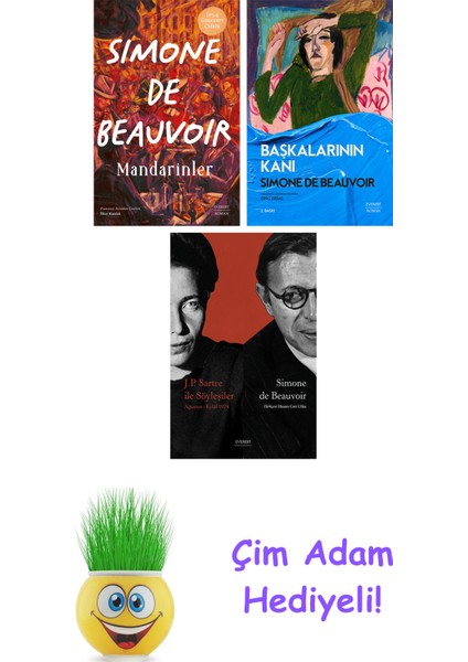 Simone De Beauvoir 3 Kitap Seti + Çim Adam Hediye
