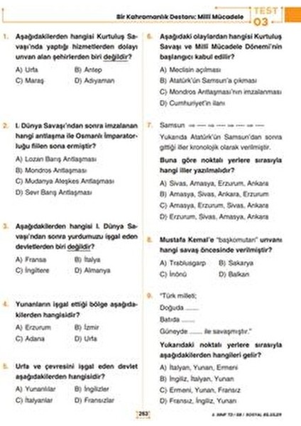 4. Sınıf Temel Dersler Soru Bankası