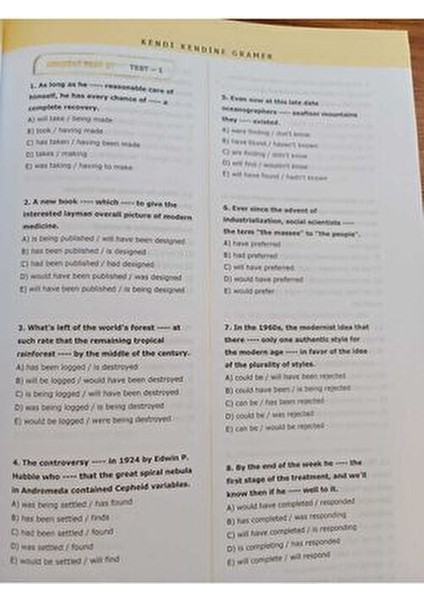 YDS YÖKDİL Kendi Kendine Gramer