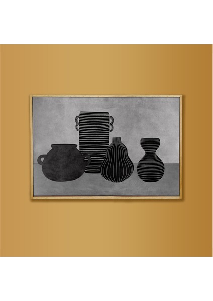 Vazolar: Sanat Modern Iskandinav. Gri Yatay Iskandinav Bohem Ev Dekorasyonu Eklektik Duvar Sanatı fırsatları