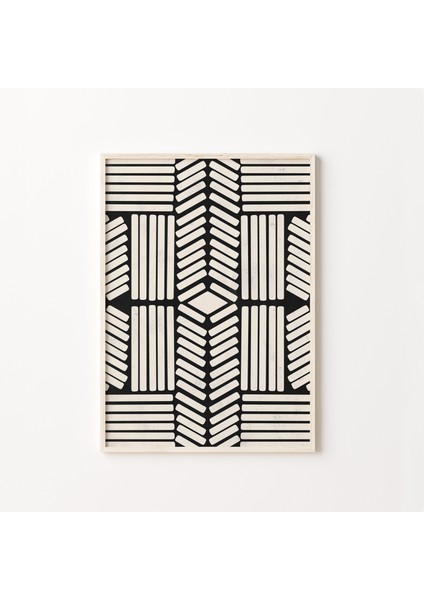 Siyah Bej, Geometrik Duvar Sanatı, Minimalist Çizgi Sanatı, Büyük Duvar Sanatı fiyatları