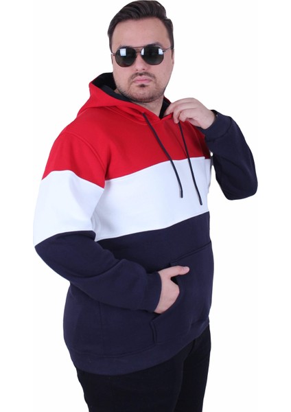 Mocgrande Büyük Beden Kapüşonlu 3ip Sweat Mg 25725 Kırmızı fiyatları