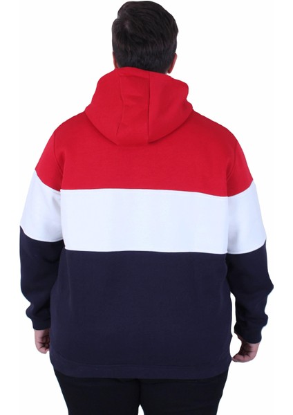 Mocgrande Büyük Beden Kapüşonlu 3ip Sweat Mg 25725 Kırmızı modelleri