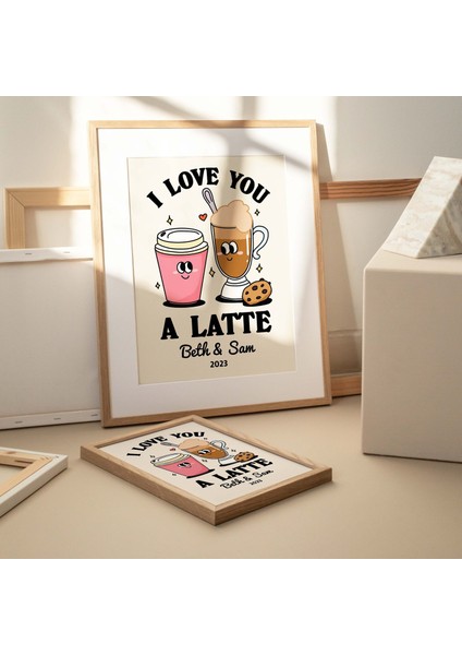 Özel Romantik Kahve Baskısı, Kişiselleştirilmiş Sevgililer Günü Illüstrasyonu fırsatları