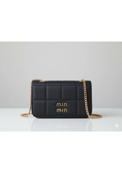 Kadın Gold Zincirli El ve Omuz Çanta