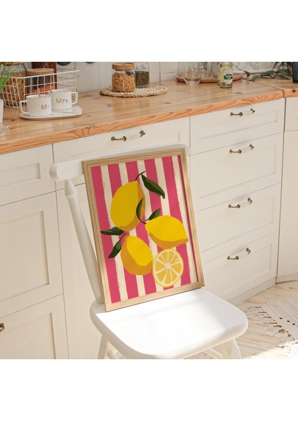 Limonlar ve Pembe Çizgili Mutfak Sanatı ( ) fiyatları