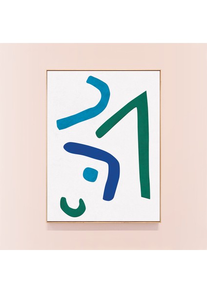 Büyük Soyut, Mavi ve Yeşil Sanat Posteri fiyatları