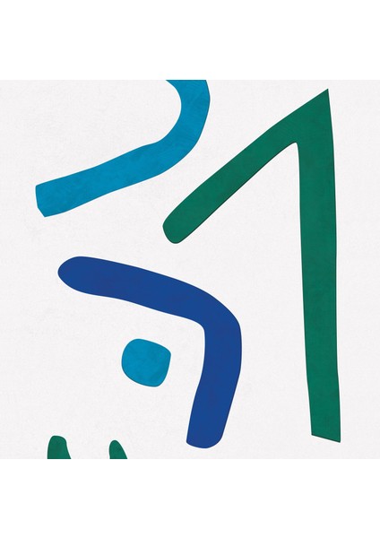 Büyük Soyut, Mavi ve Yeşil Sanat Posteri modelleri