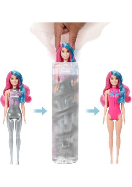 JCP01 Barbie Color Reveal - Renk Değiştiren Sürpriz Barbie Disco Star Serisi indirimleri