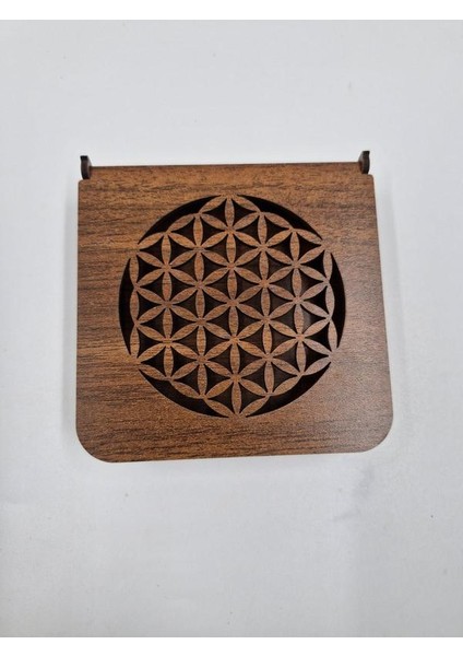Ahşap Dekoratif Kutu 12 cm x 12 cm x 3 cm No3