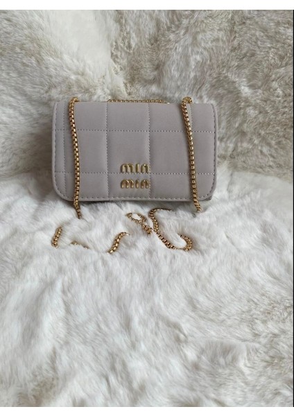 Kadın Gold Zincirli El ve Omuz Çanta