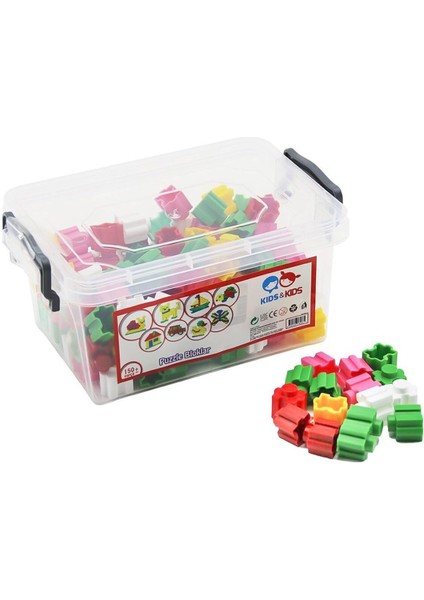 STR-114 Kids Kids 150 Parça Puzzle Bloklar Koli 25 Pk