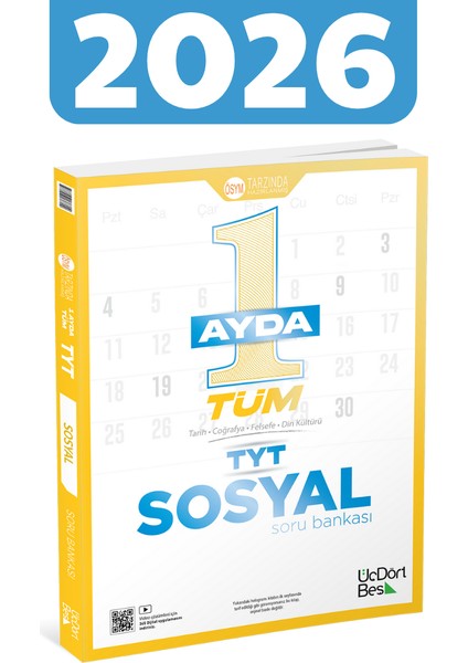 2026 345 1 Ayda Tyt Sosyal Soru Bankası