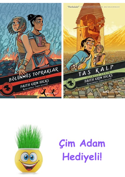 Faith Erin Hicks 2 Kitap Seti + Çim Adam Hediye