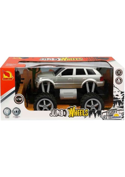 80012 1:18 Uzaktan Kumandalı Jumbo Wheels USB Şarjlı Araba